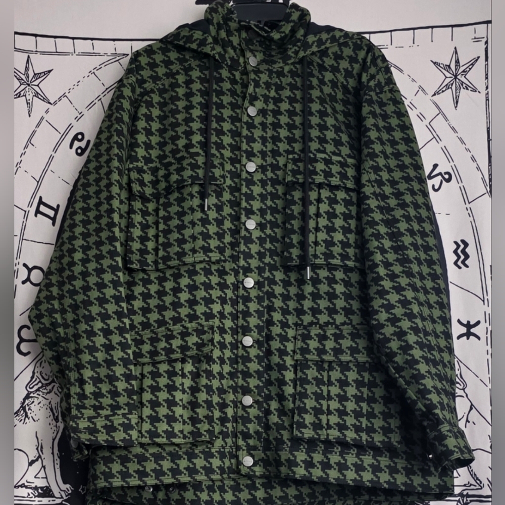 ADIDAS X IVY PARK LNC Unisex Twill Houndstooth Jacket (M) and Pants (S) set